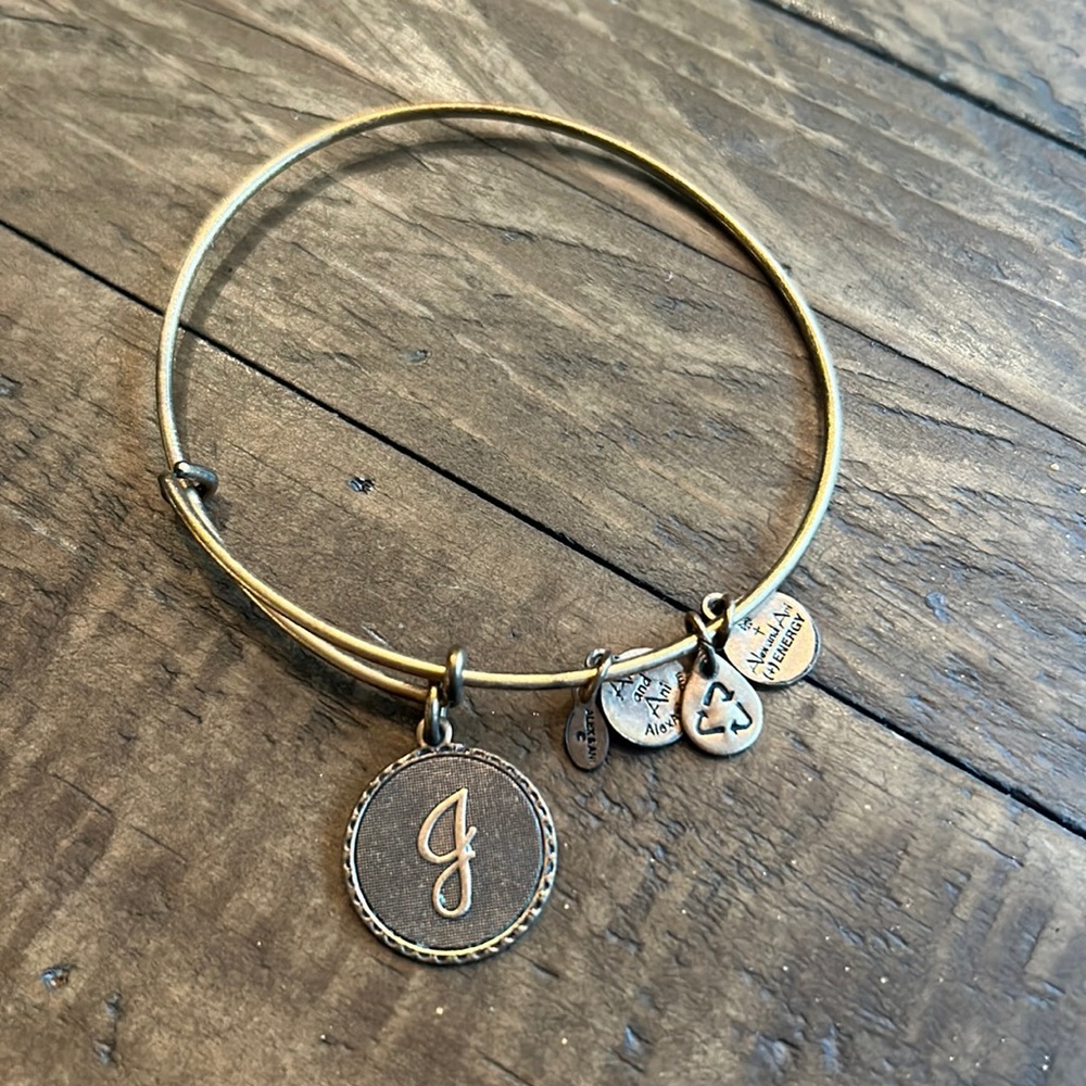 Alex and Ani “J” Initial Bracelet